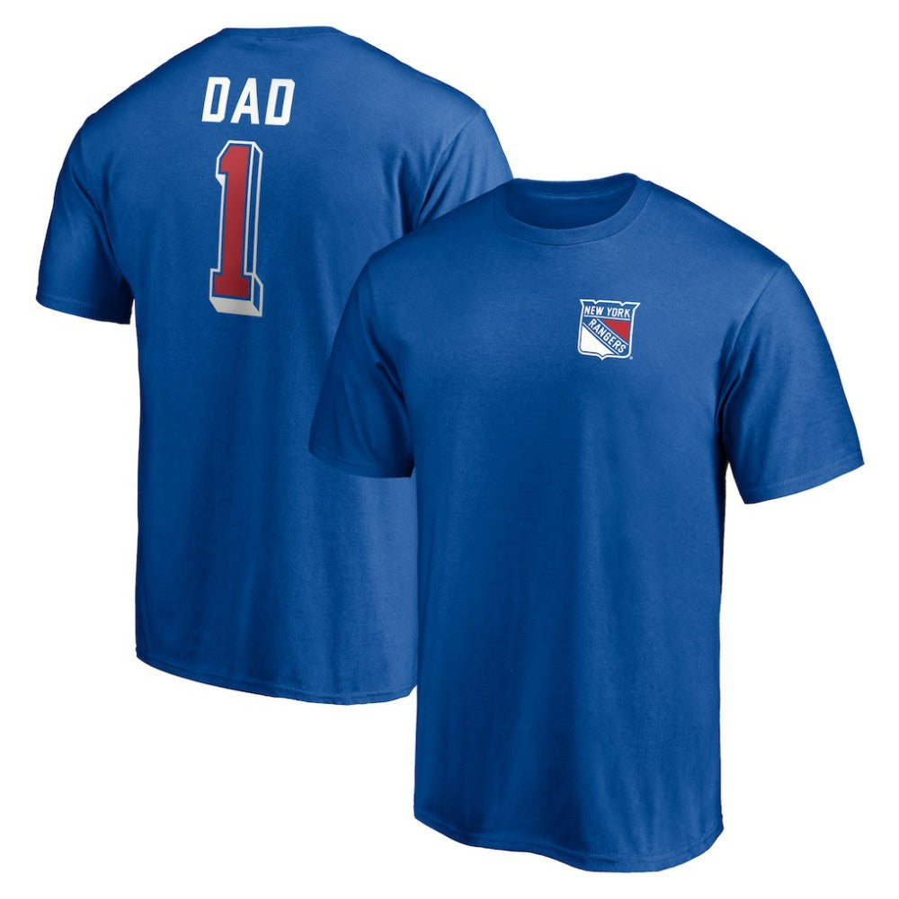 New York Rangers Number One Dad Logo T-Shirt Royal