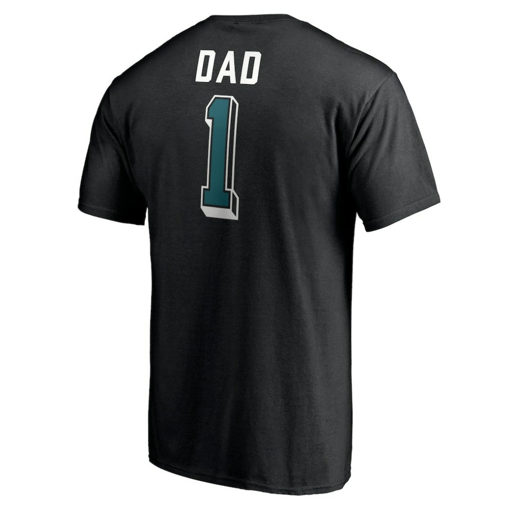 San Jose Sharks - Number One Dad Logo T-Shirt Black