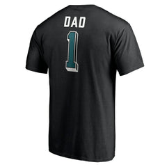 San Jose Sharks - Number One Dad Logo T-Shirt Black