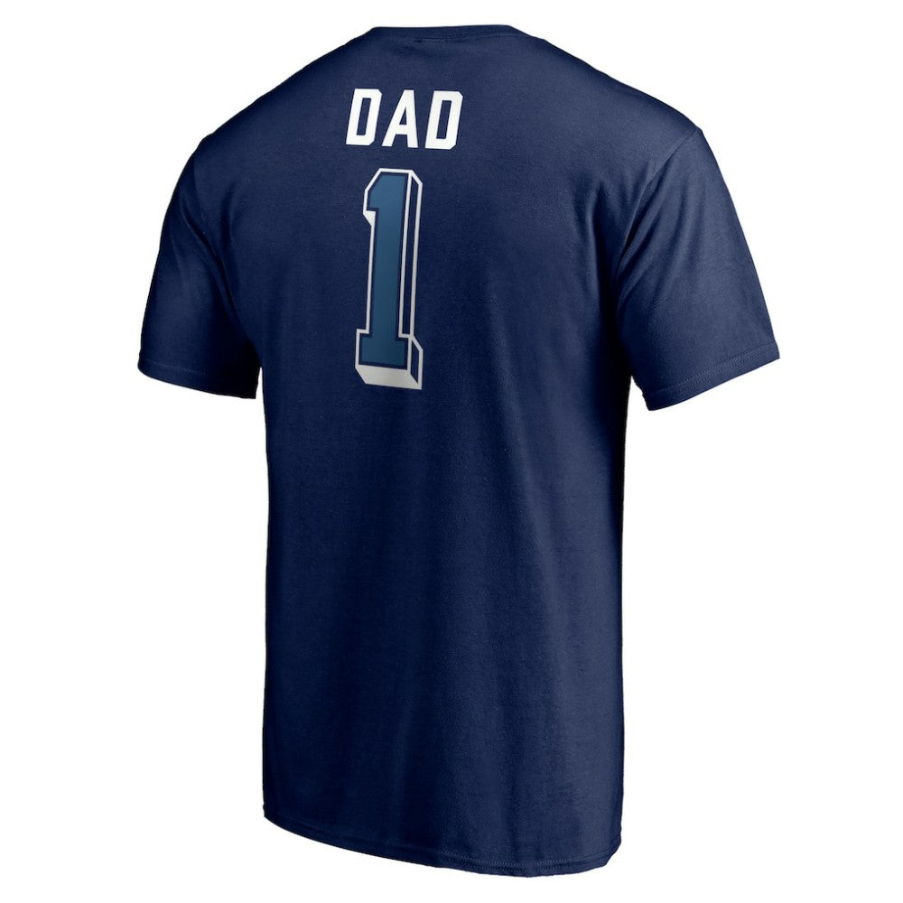 Winnipeg Jets - Number One Dad Logo T-Shirt Navy