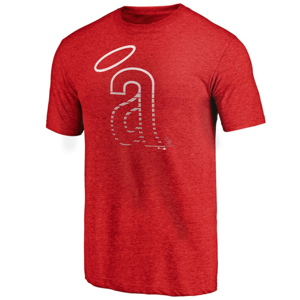 California Angels Cooperstown Weathered Logo Tri-Blend T-Shirt for sale