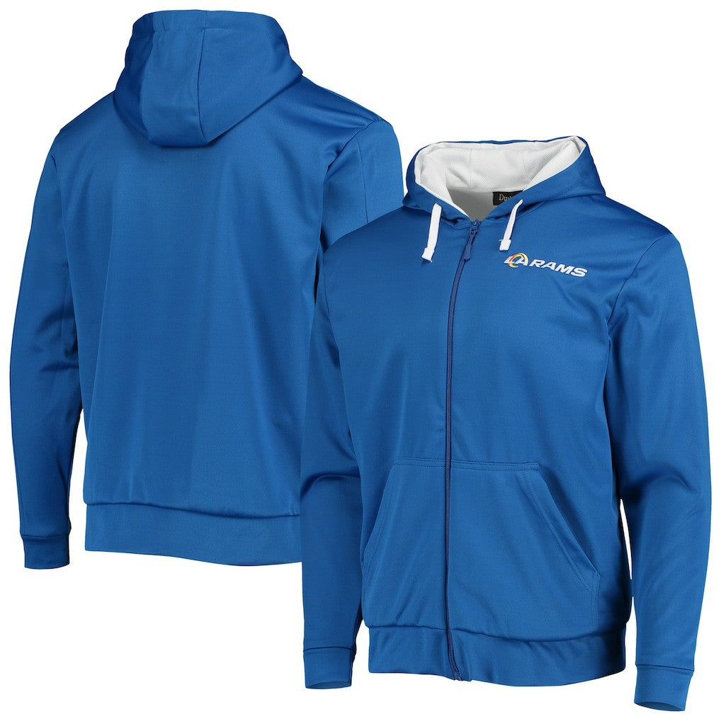Los Angeles Rams Dunbrooke Apprentice Full-Zip Hoodie Royal/White - NFL