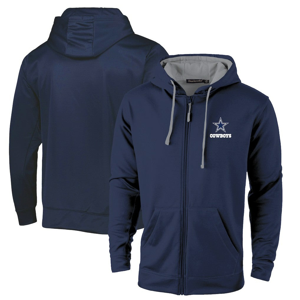Dallas Cowboys Dunbrooke Apprentice Full-Zip Hoodie Navy/Gray - NFL