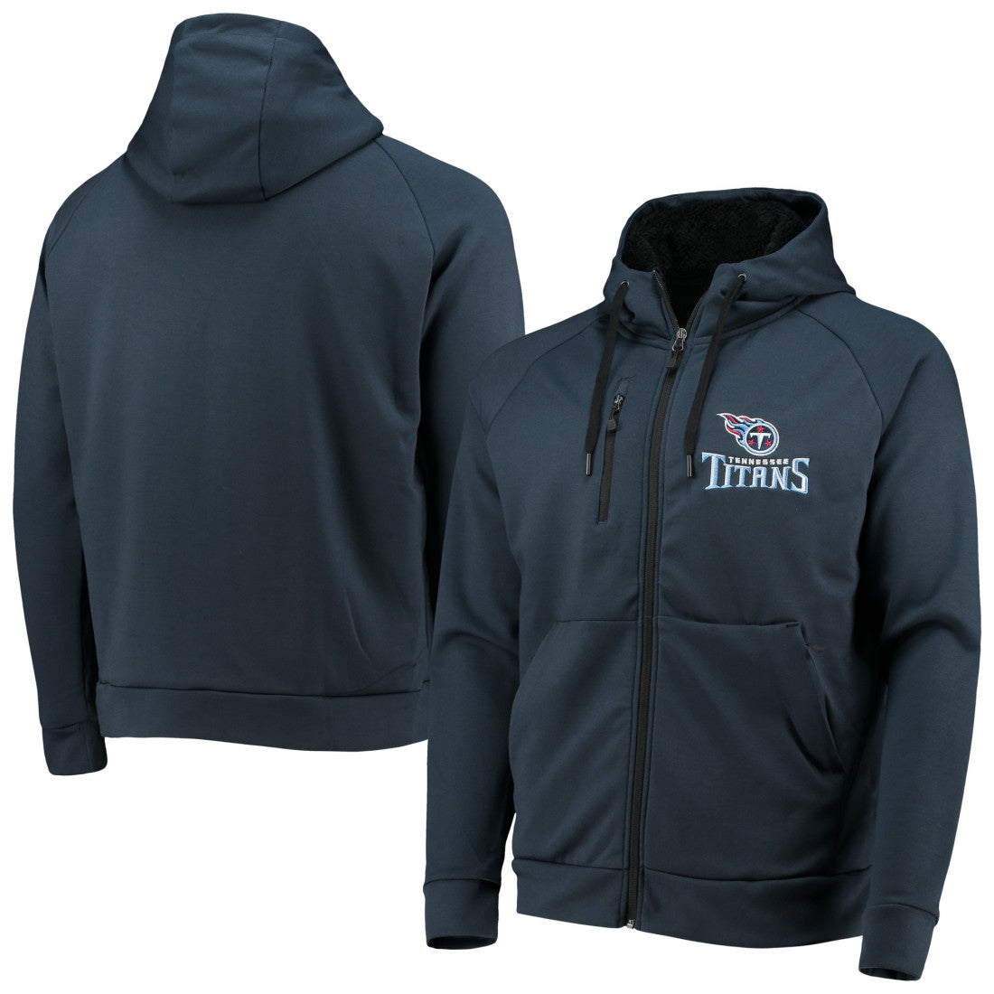 Tennessee Titans Dunbrooke Shag Tri-Blend Full-Zip Raglan Hoodie Navy - NFL