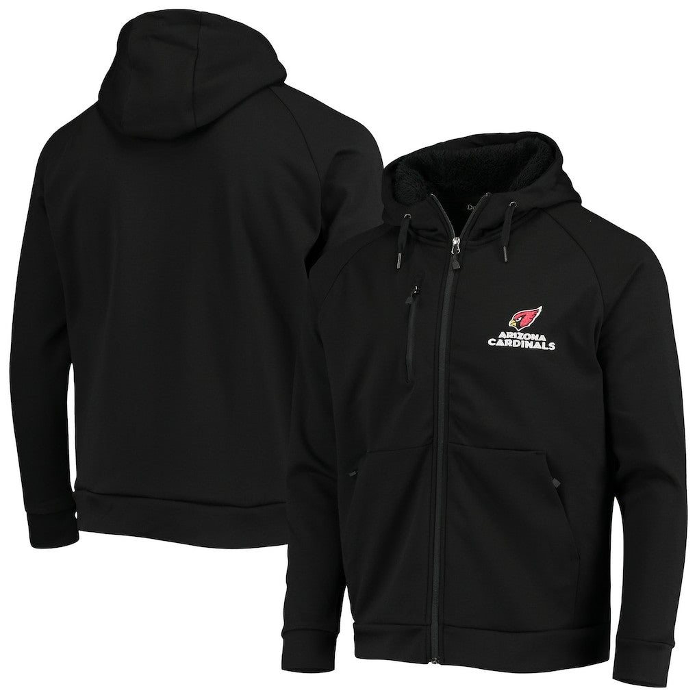 Arizona Cardinals Dunbrooke Shag Tri-Blend Full-Zip Raglan Hoodie Black - NFL
