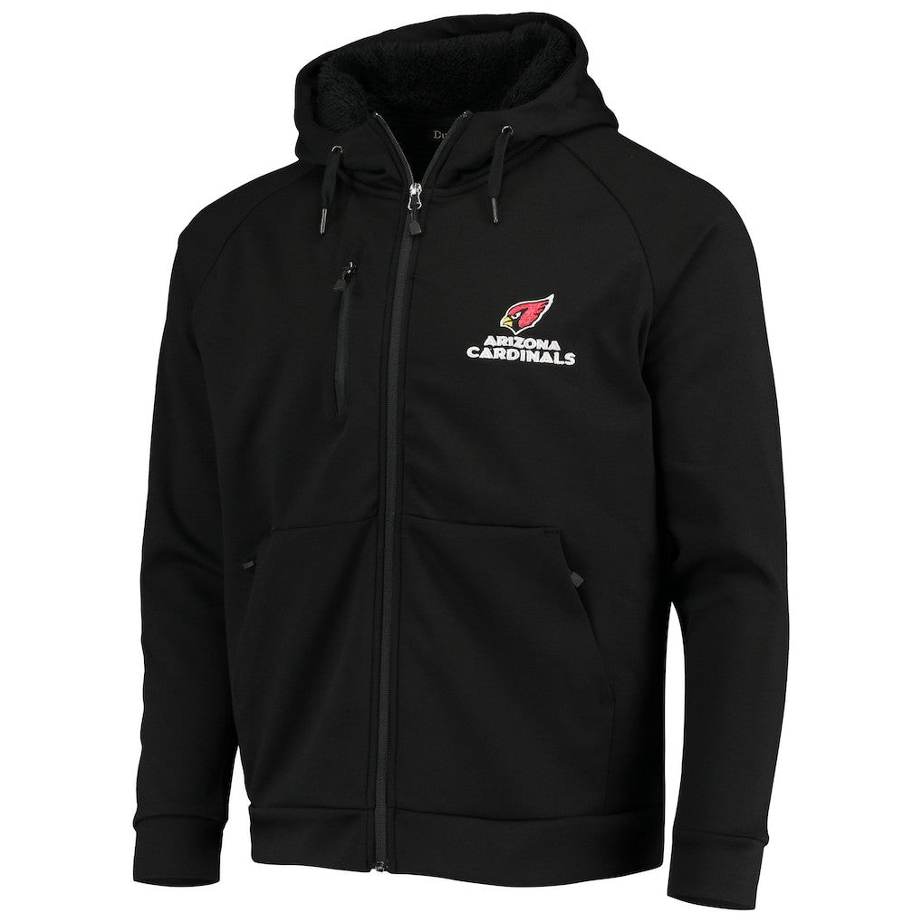 Arizona Cardinals Dunbrooke Shag Tri-Blend Full-Zip Raglan Hoodie Black - NFL