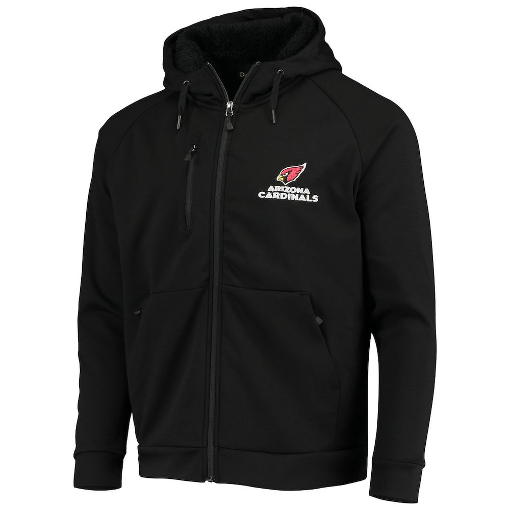 Arizona Cardinals Dunbrooke Shag Tri-Blend Full-Zip Raglan Hoodie Black - NFL