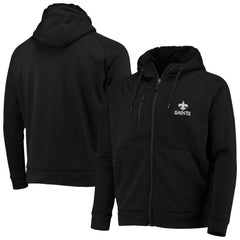 New Orleans Saints Dunbrooke Shag Tri-Blend Full-Zip Raglan Hoodie Black - NFL