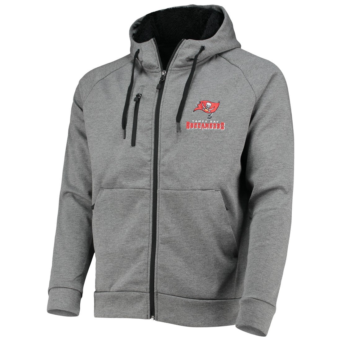 Tampa Bay Buccaneers Dunbrooke Shag Tri-Blend Full-Zip Raglan Hoodie Charcoal - NFL