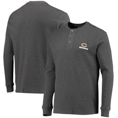Chicago Bears Dunbrooke Logo Maverick Thermal Henley Long Sleeve T-Shirt Heathered Gray - NFL
