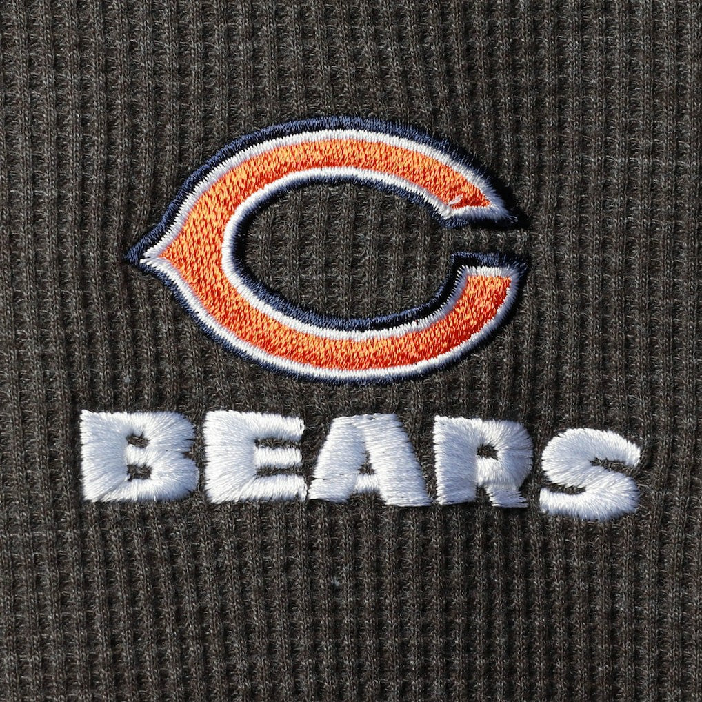 Chicago Bears Dunbrooke Logo Maverick Thermal Henley Long Sleeve T-Shirt Heathered Gray - NFL
