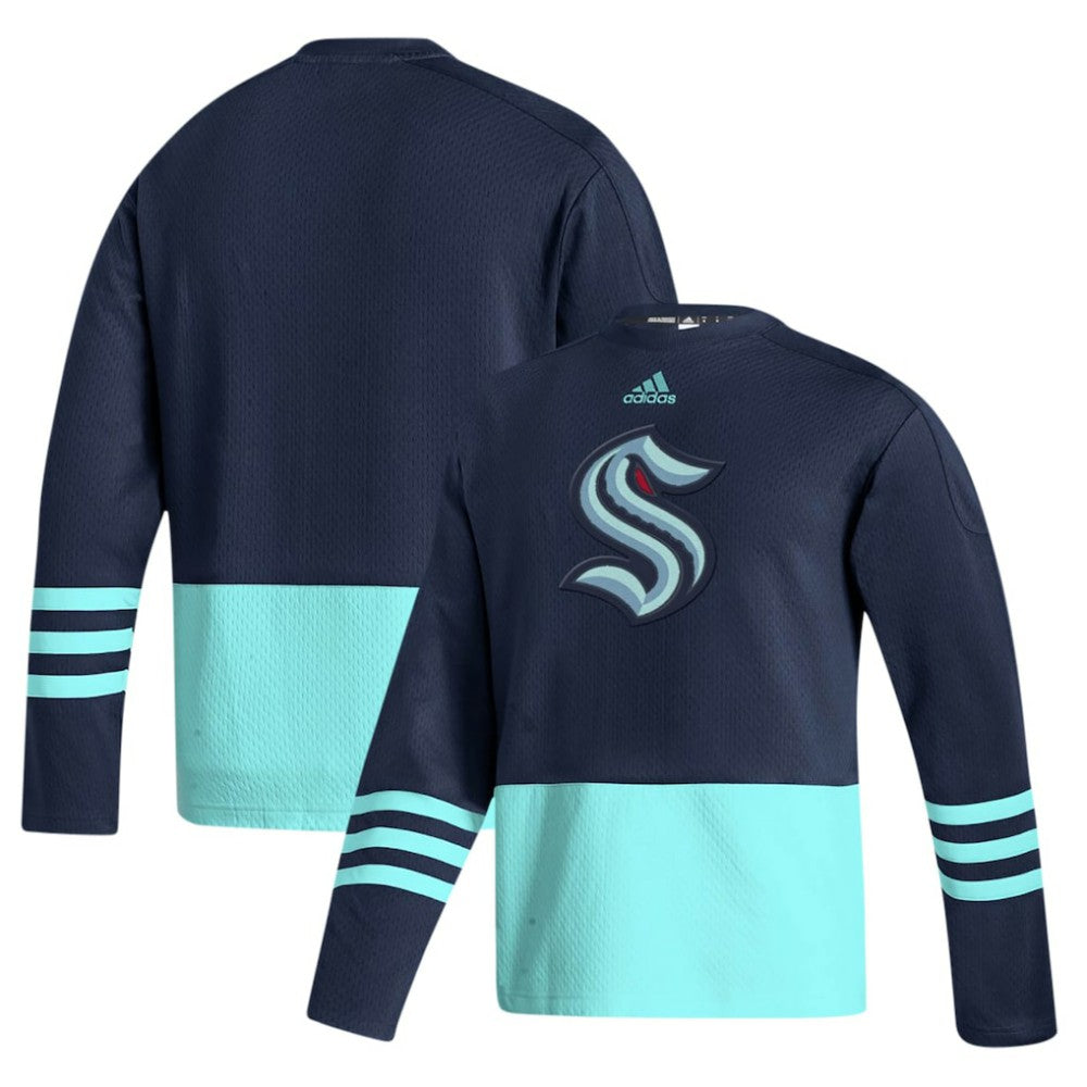 Seattle Kraken adidas Logo AEROREADY Pullover Sweater Deep Sea Blue
