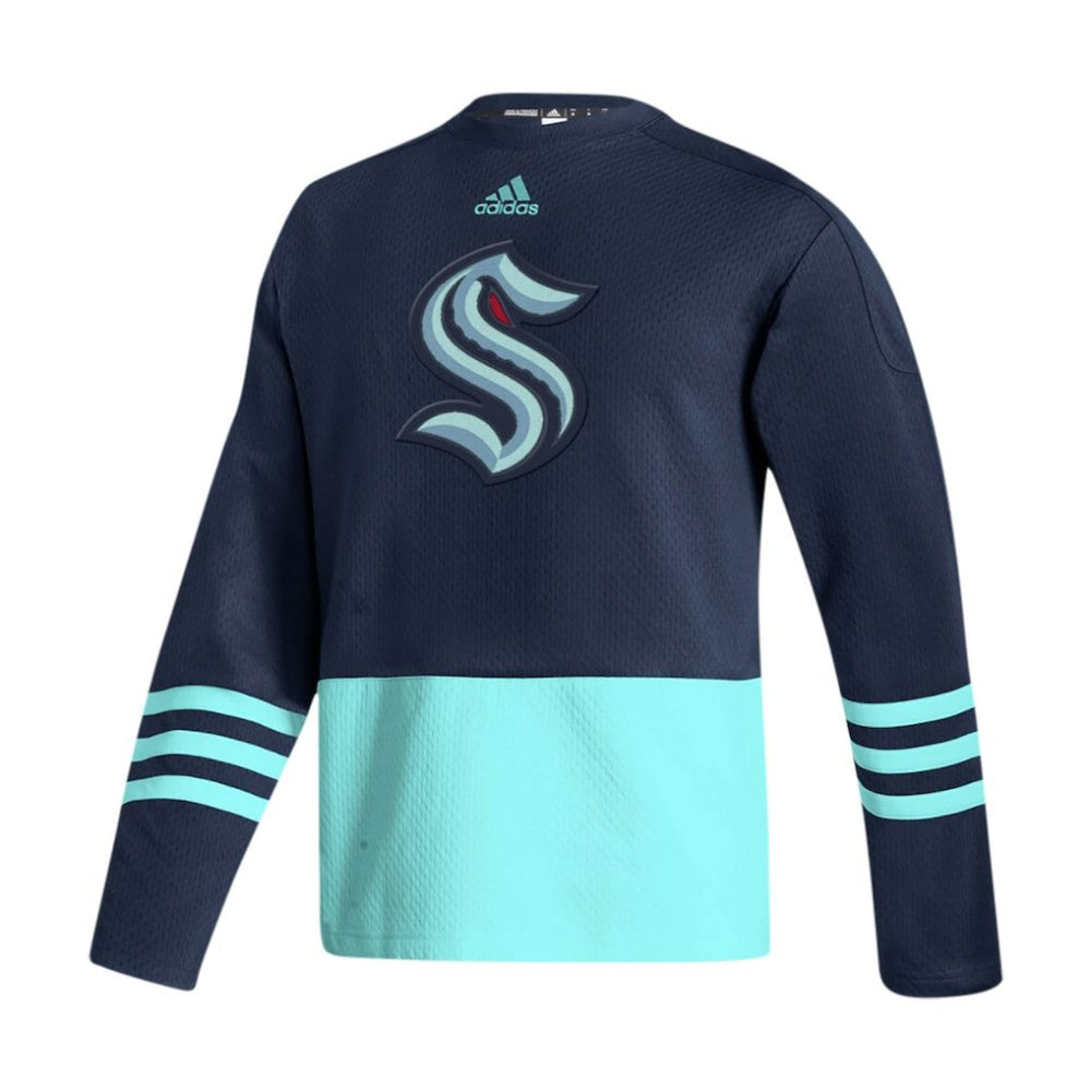 Seattle Kraken adidas Logo AEROREADY Pullover Sweater Deep Sea Blue