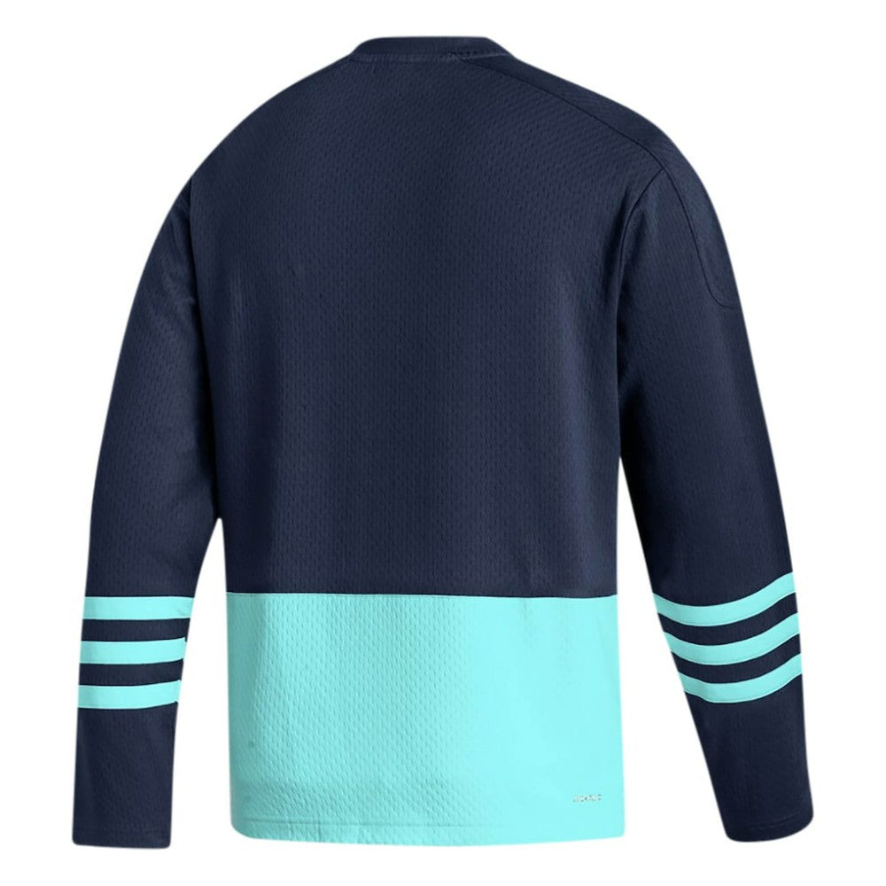 Seattle Kraken adidas Logo AEROREADY Pullover Sweater Deep Sea Blue
