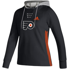 Philadelphia Flyers - adidas Women's Skate Lace AEROREADY Pullover Hoodie Black