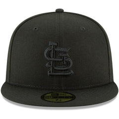 St. Louis Cardinals New Era Black on Black 59FIFTY Fitted Hat On Sale