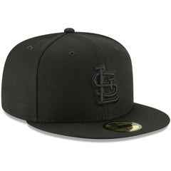St. Louis Cardinals New Era Black on Black 59FIFTY Fitted Hat On Sale