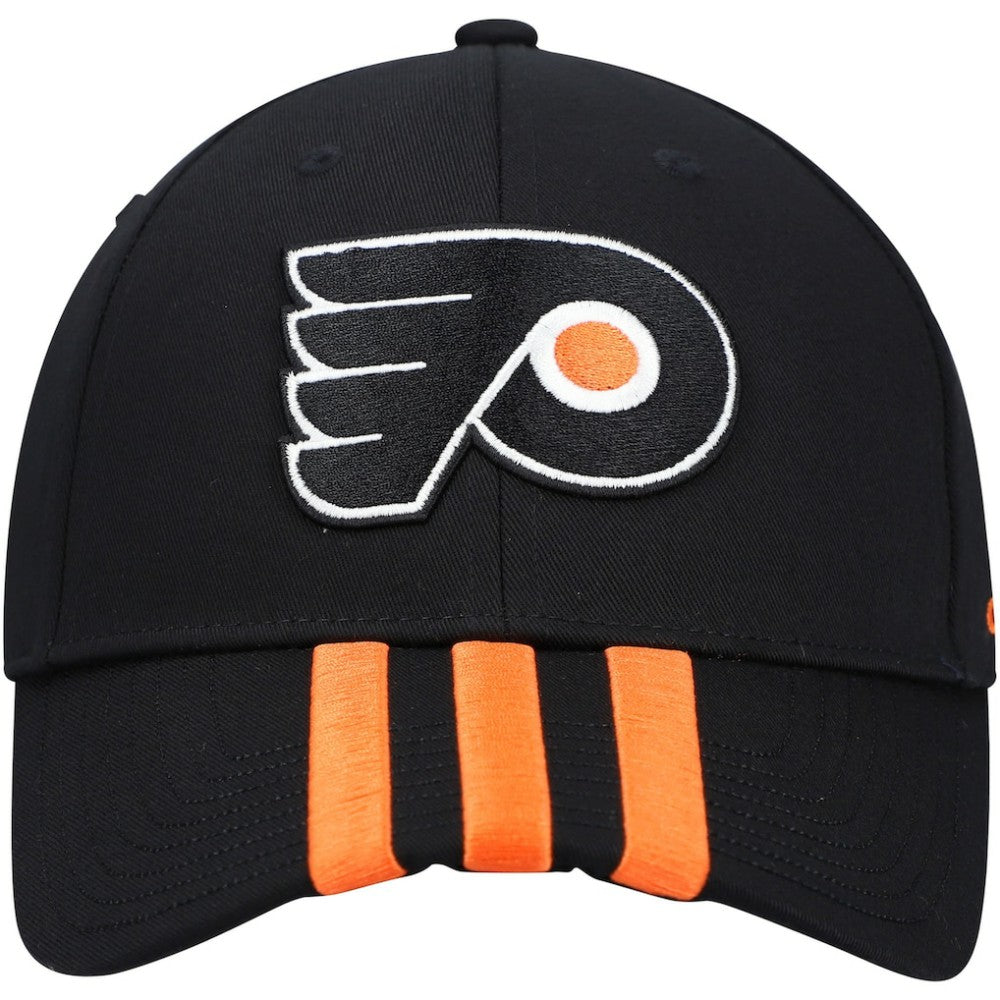 Philadelphia Flyers - adidas Locker Room Three Stripe Adjustable Hat Black