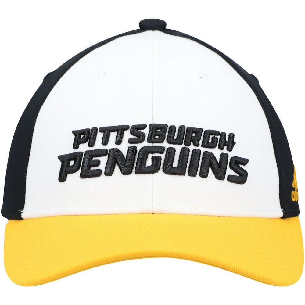 Pittsburgh Penguins adidas Locker Room Adjustable Hat White