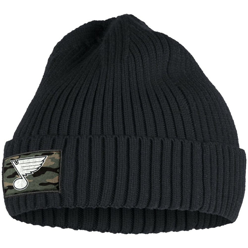 St. Louis Blues - adidas Military Appreciation Cuffed Knit Hat Black