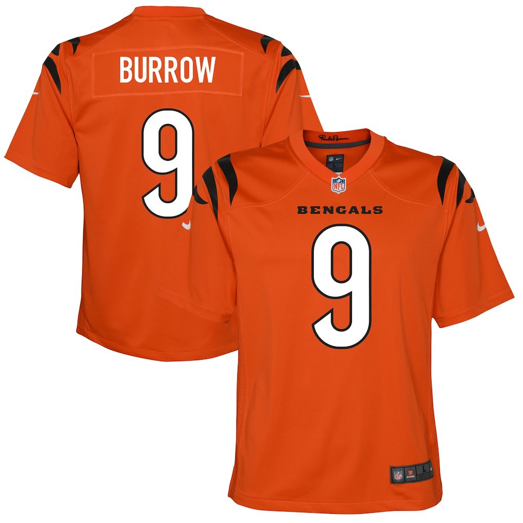 Joe Burrow Cincinnati Bengals Youth Game Jersey Orange - Nike