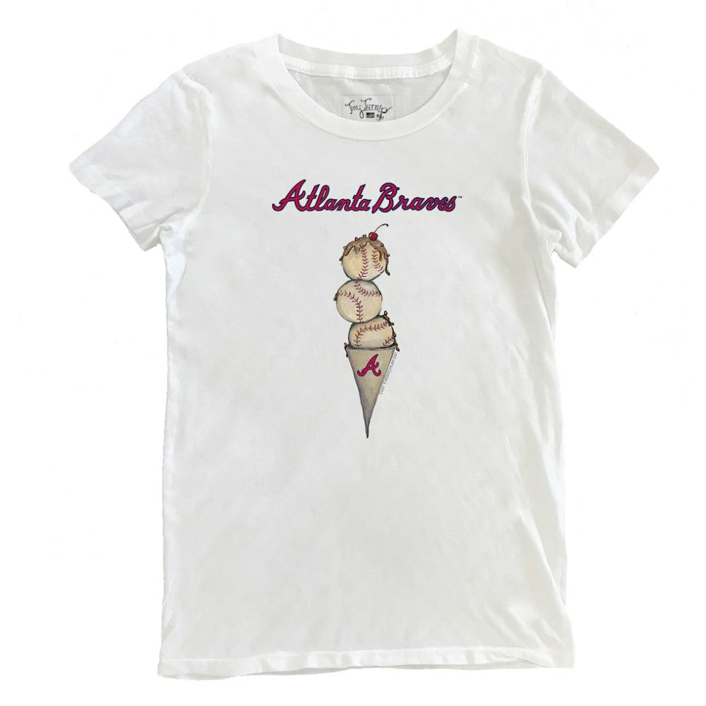Atlanta Braves Tiny Turnip Women's Triple Scoop T-Shirt discount