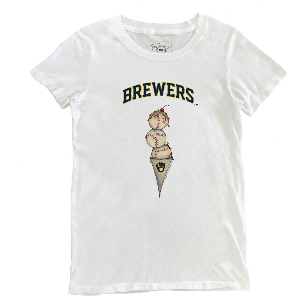 Milwaukee Brewers Tiny Turnip Women's Triple Scoop T-Shirt Clearance