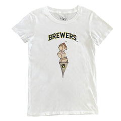 Milwaukee Brewers Tiny Turnip Women's Triple Scoop T-Shirt Clearance