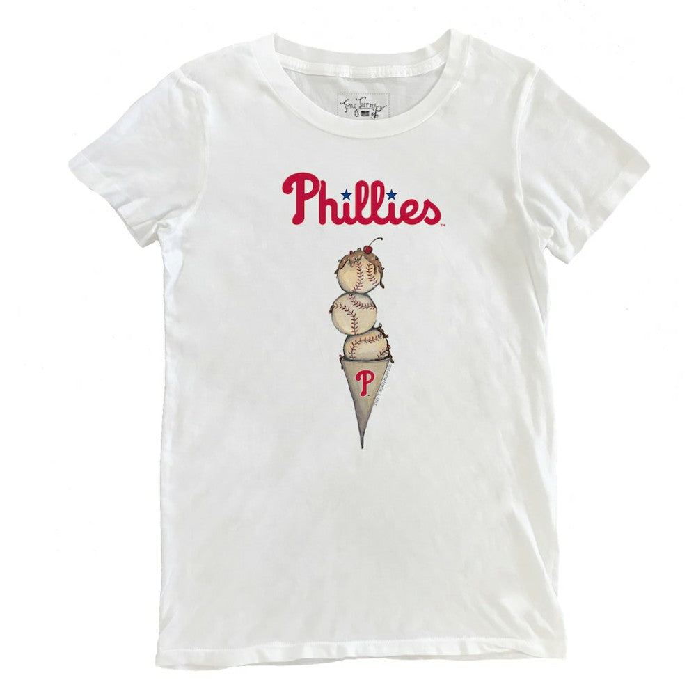 Philadelphia Phillies Tiny Turnip Women's Triple Scoop T-Shirt Sale