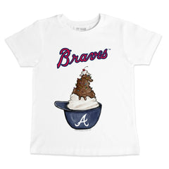 Atlanta Braves Tiny Turnip Youth Sundae Helmet T-Shirt Clearance
