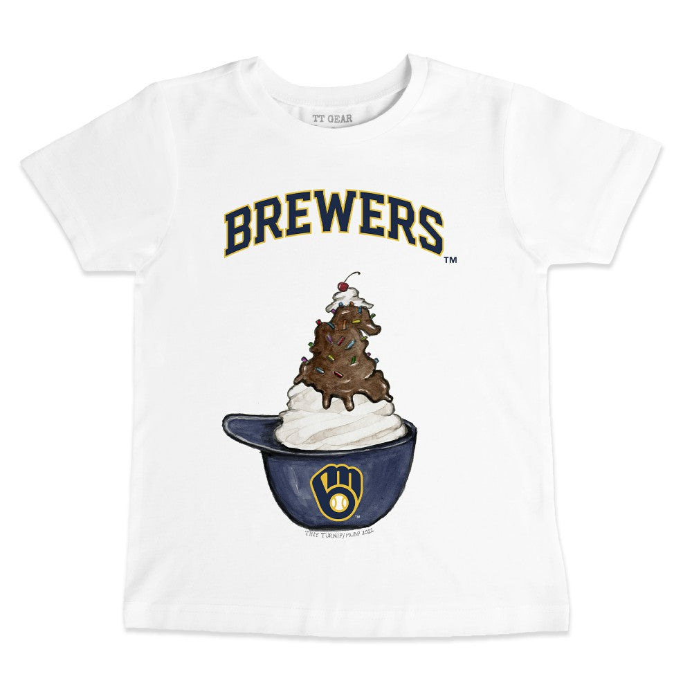 Milwaukee Brewers Tiny Turnip Youth Sundae Helmet T-Shirt Clearance
