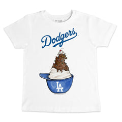 Los Angeles Dodgers Tiny Turnip Youth Sundae Helmet T-Shirt Clearance