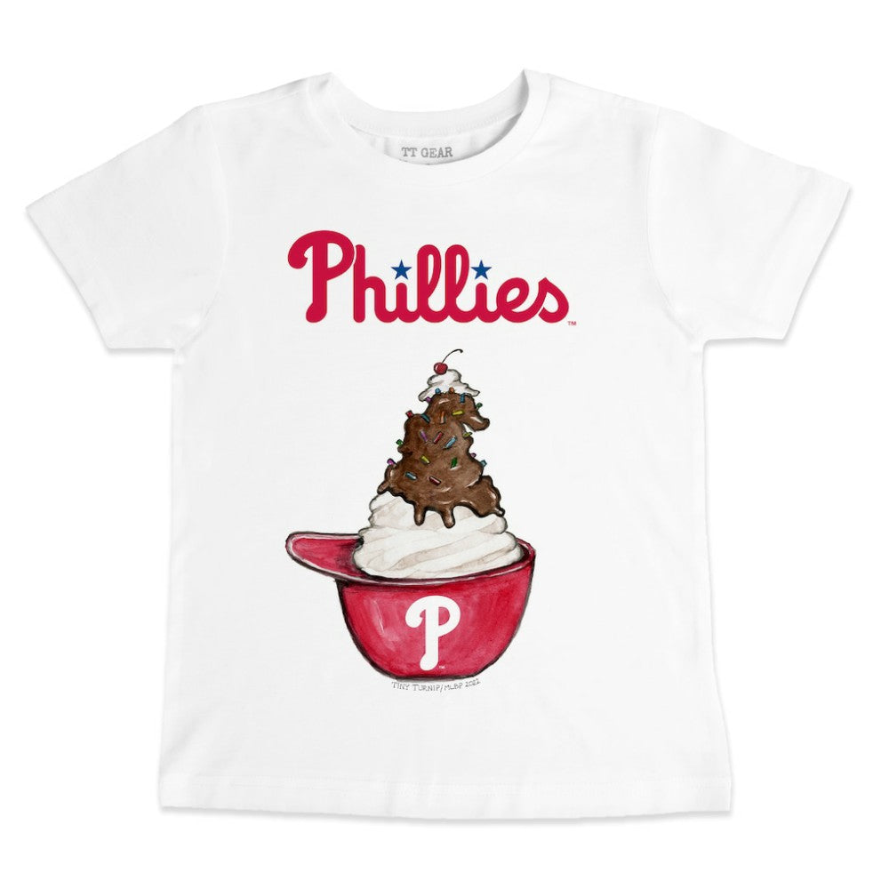 Philadelphia Phillies Tiny Turnip Youth Sundae Helmet T-Shirt On Sale