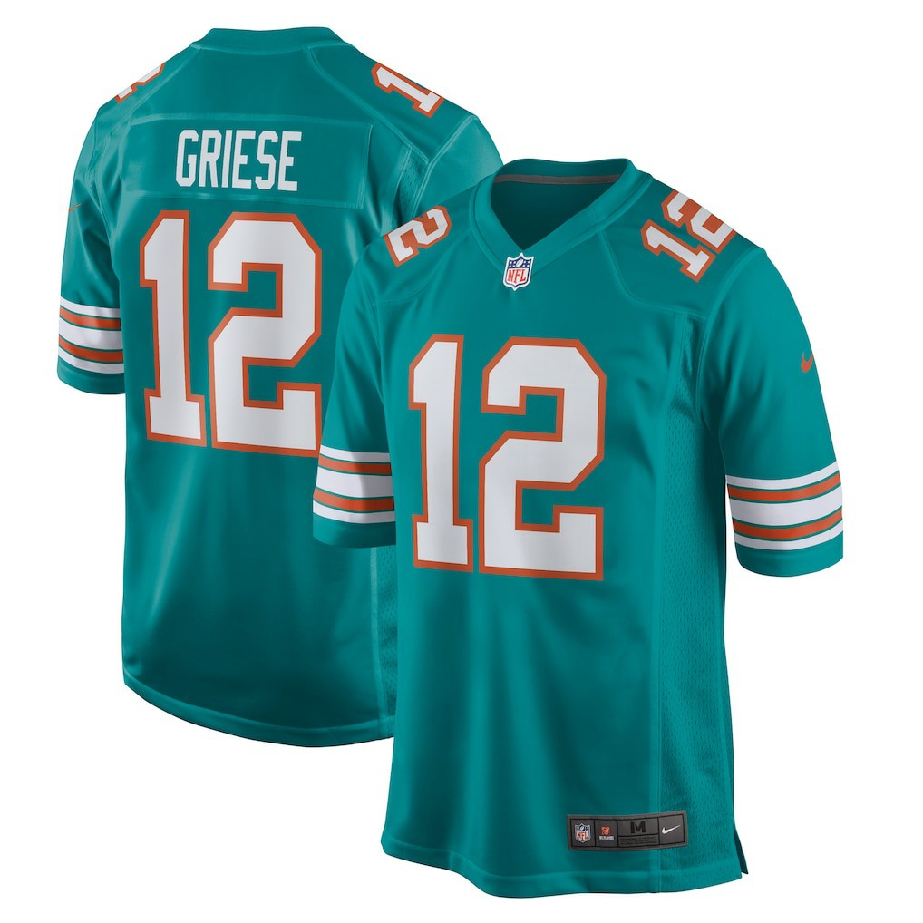 Bob Griese Miami Dolphins Retired Player Jersey - Aqua | NFL Jerseys
