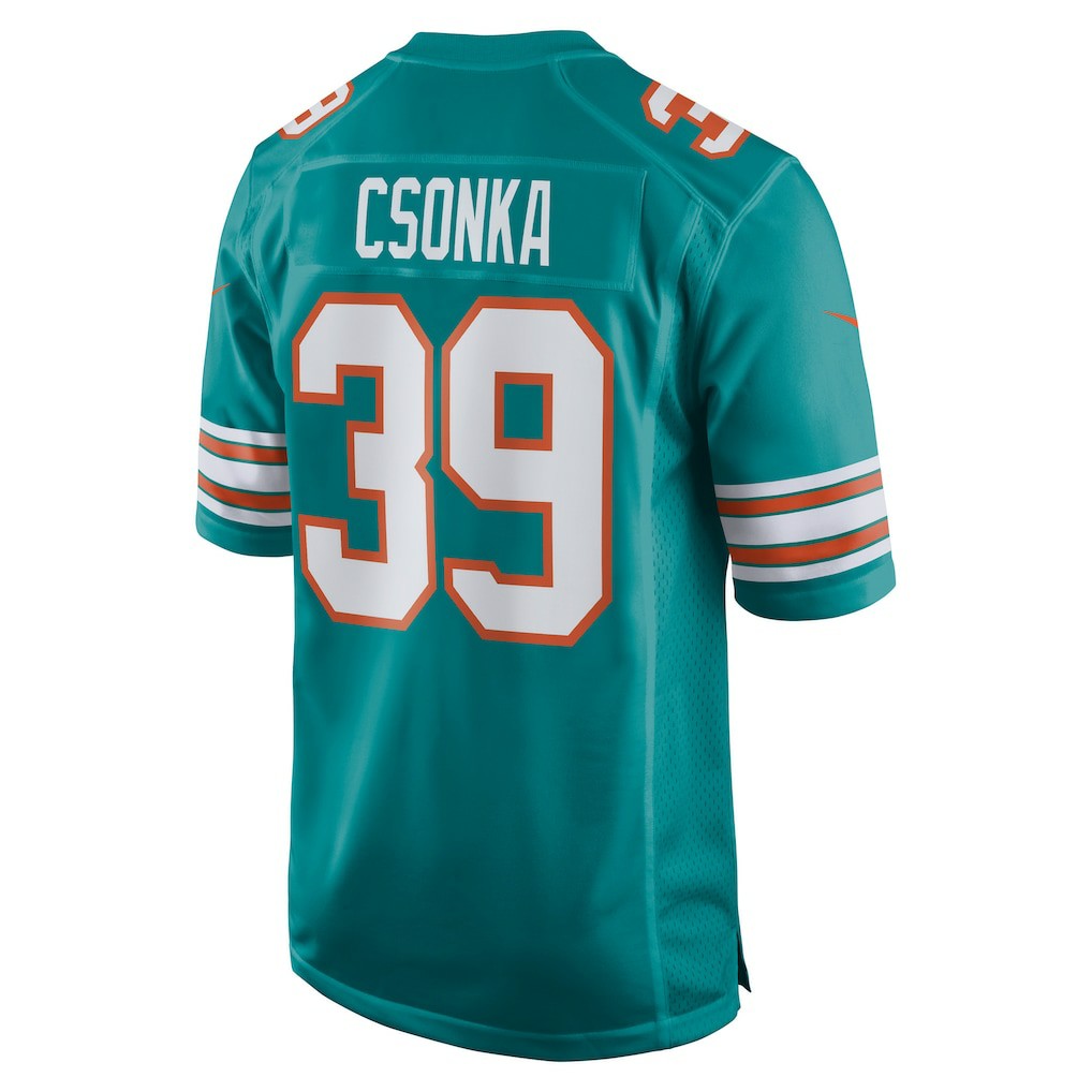 Larry Csonka Miami Dolphins Retired Player Jersey - Aqua | NFL Jerseys