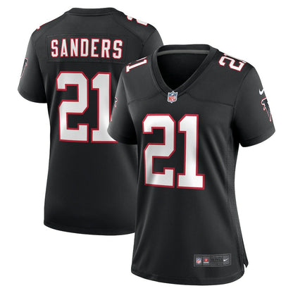 Deion Sanders Atlanta Falcons Women's Alternate Retired Player Game Jersey - Black | NFL Jerseys