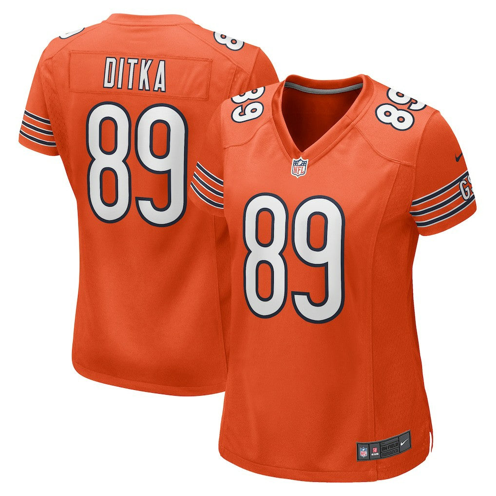 Mike Ditka Chicago Bears Women's Retired Player Jersey Orange - Nike