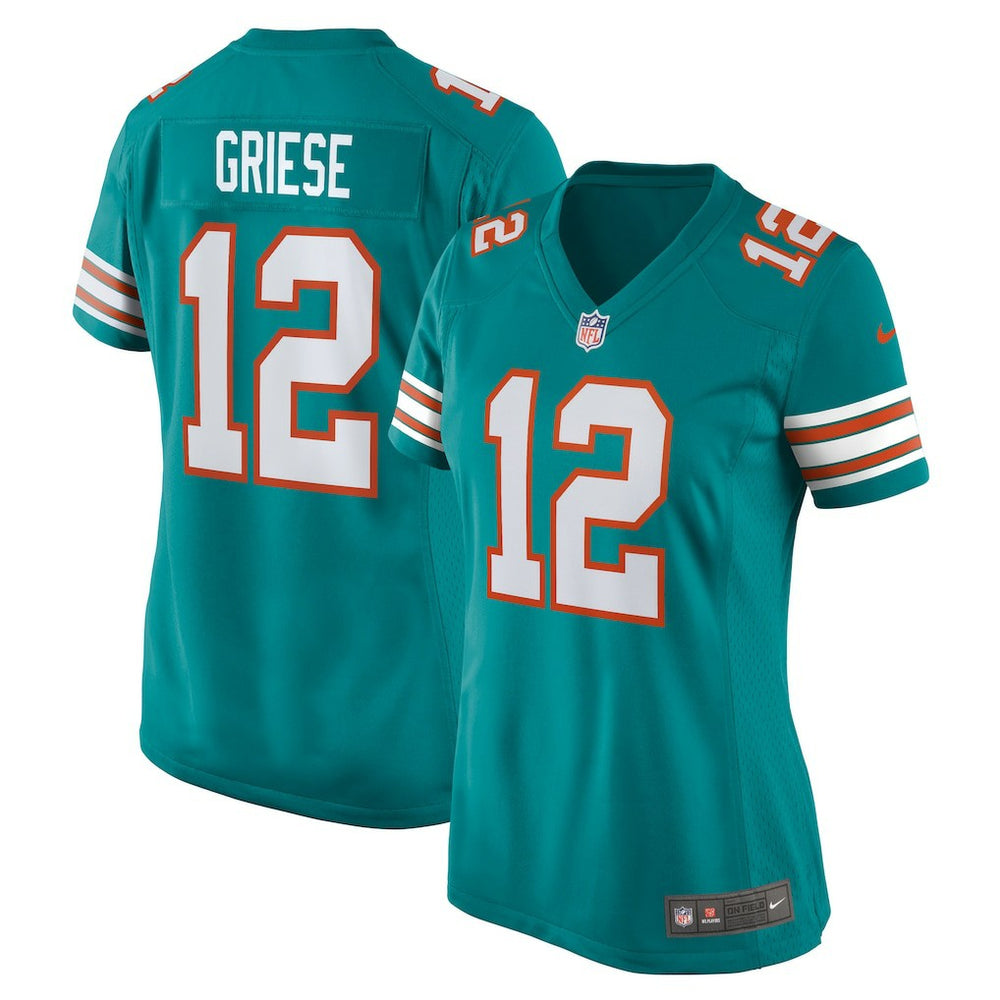 Bob Griese Miami Dolphins Women's Retired Player Jersey Aqua - Nike