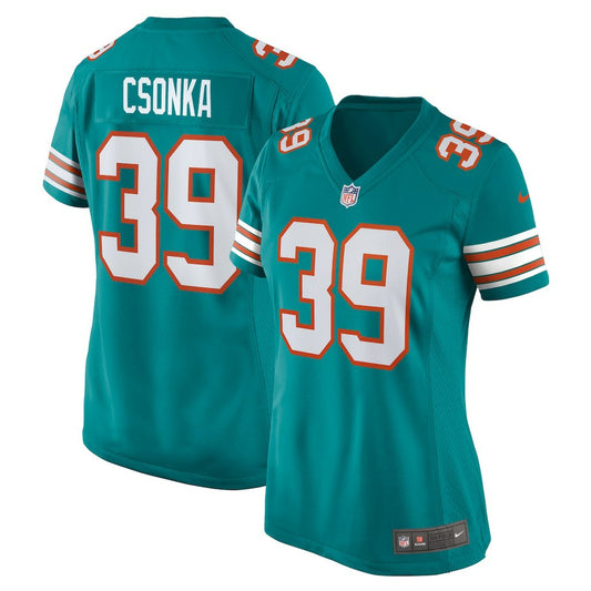 Larry Csonka Miami Dolphins Women's Retired Player Jersey - Aqua | NFL Jerseys