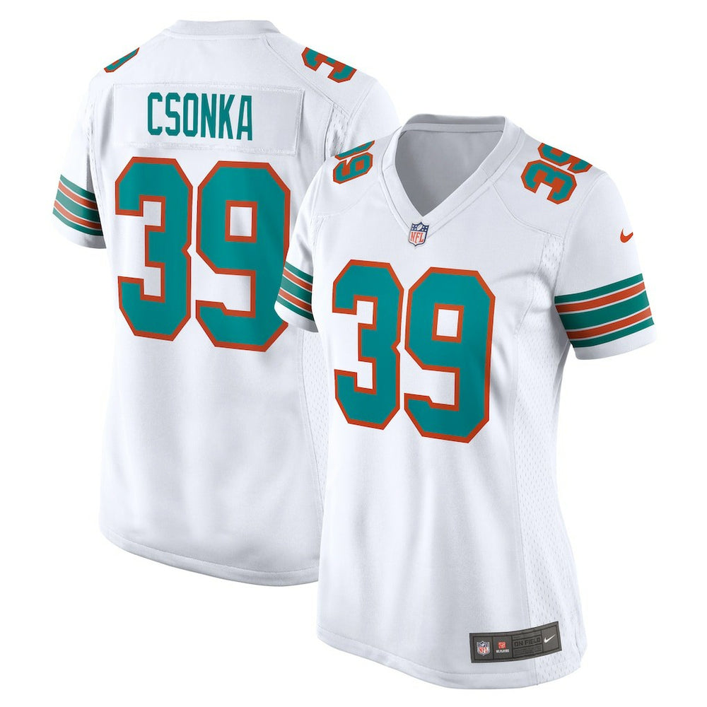 Larry Csonka Miami Dolphins Women's Retired Player Jersey White - Nike