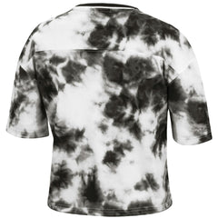 Mitchell & Ness - Toronto Raptors Women's Hardwood Classics Tie-Dye Cropped T-Shirt - Black/White