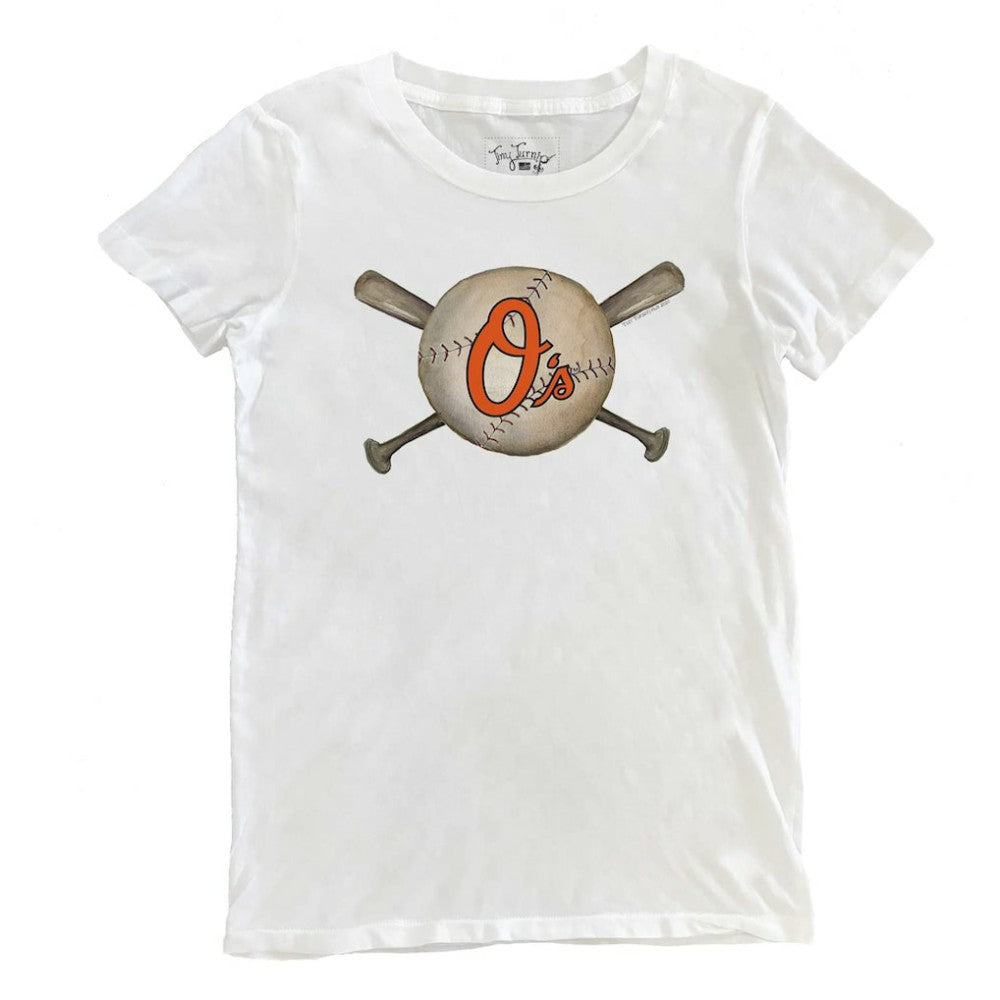 Baltimore Orioles Tiny Turnip Women's Baseball Crossbats T-Shirt Sale