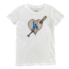 Los Angeles Dodgers Tiny Turnip Women's Heart Bat T-Shirt Near Me