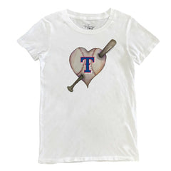 Texas Rangers Tiny Turnip Women's Heart Bat T-Shirt Online