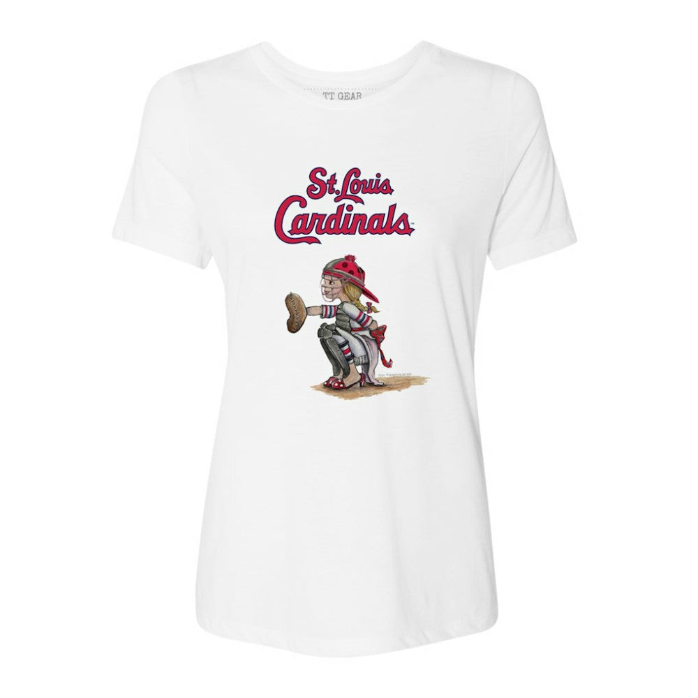St. Louis Cardinals Tiny Turnip Women's Kate the Catcher T-Shirt Lifestyle