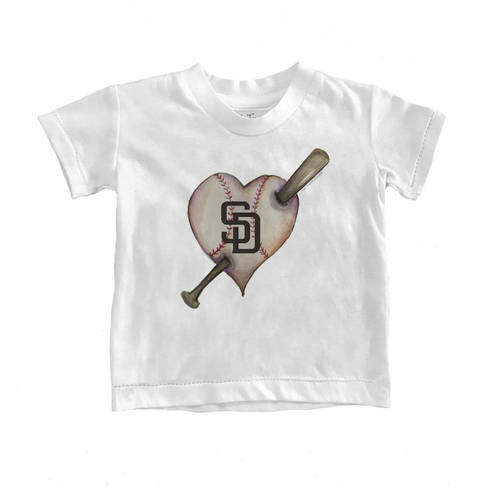 San Diego Padres Tiny Turnip Youth Heart Bat T-Shirt Clearance