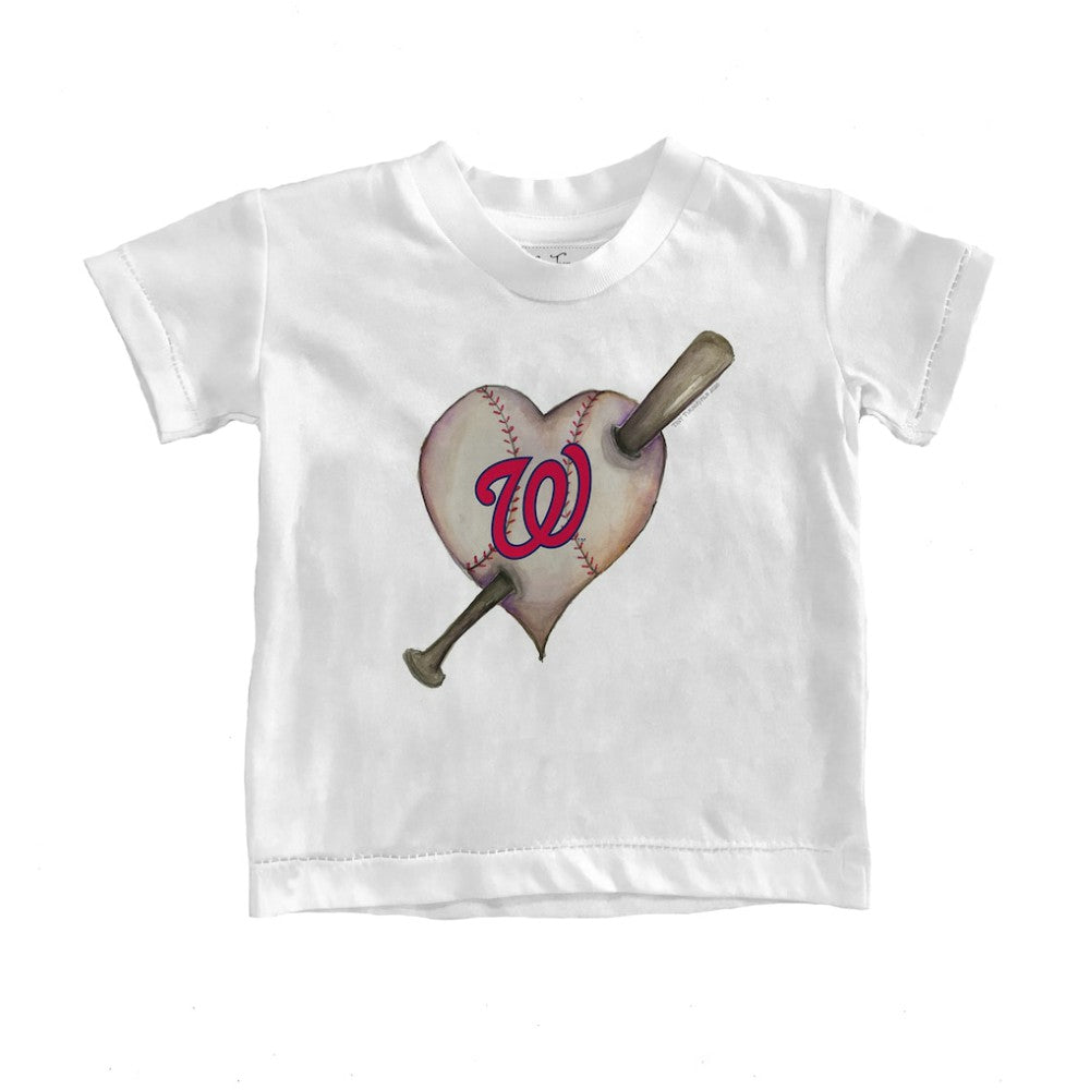 Washington Nationals Tiny Turnip Youth Heart Bat T-Shirt Lifestyle