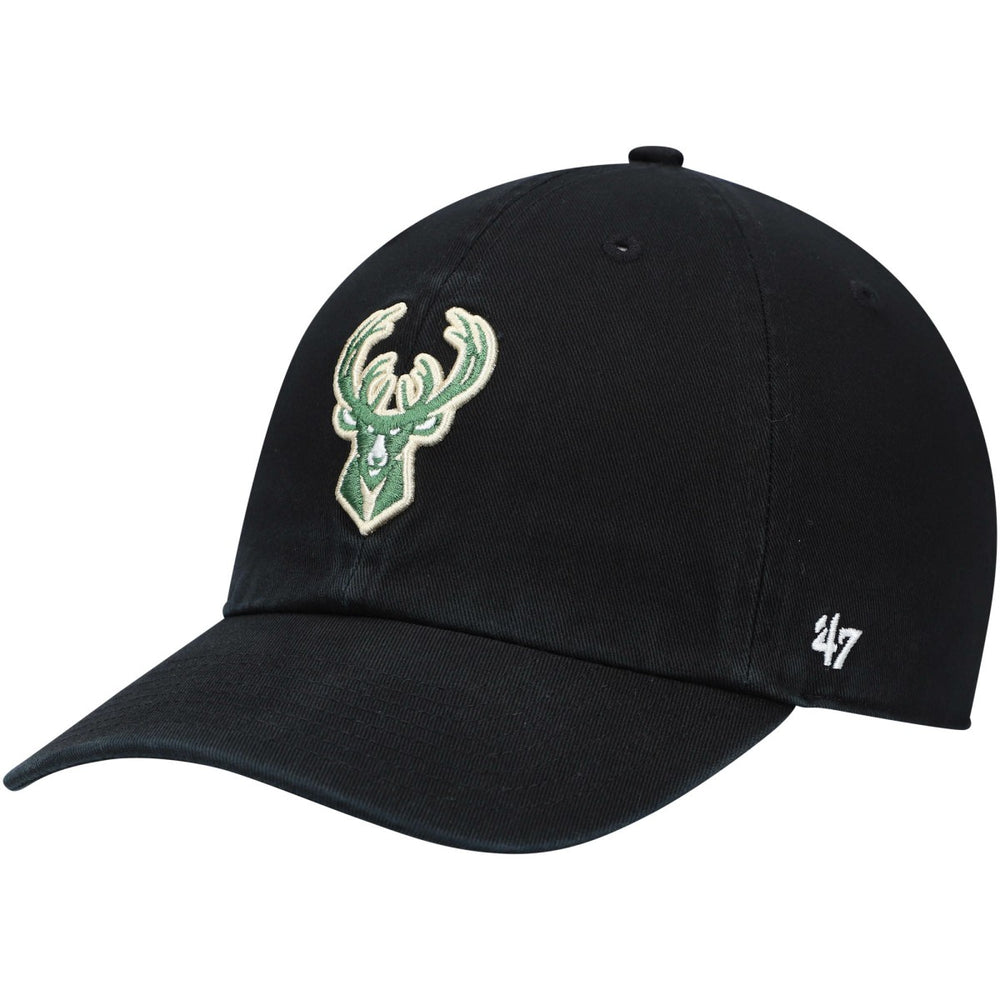 47 brand - Milwaukee Bucks '47 Core Logo Clean Up Adjustable Hat - Black