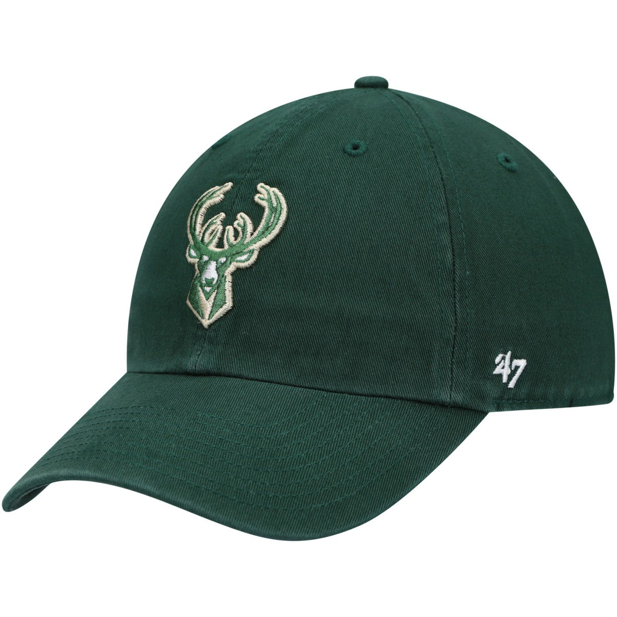 47 brand - Milwaukee Bucks '47 Core Logo Clean Up Adjustable Hat - Hunter Green
