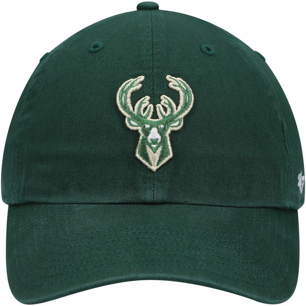 47 brand - Milwaukee Bucks '47 Core Logo Clean Up Adjustable Hat - Hunter Green